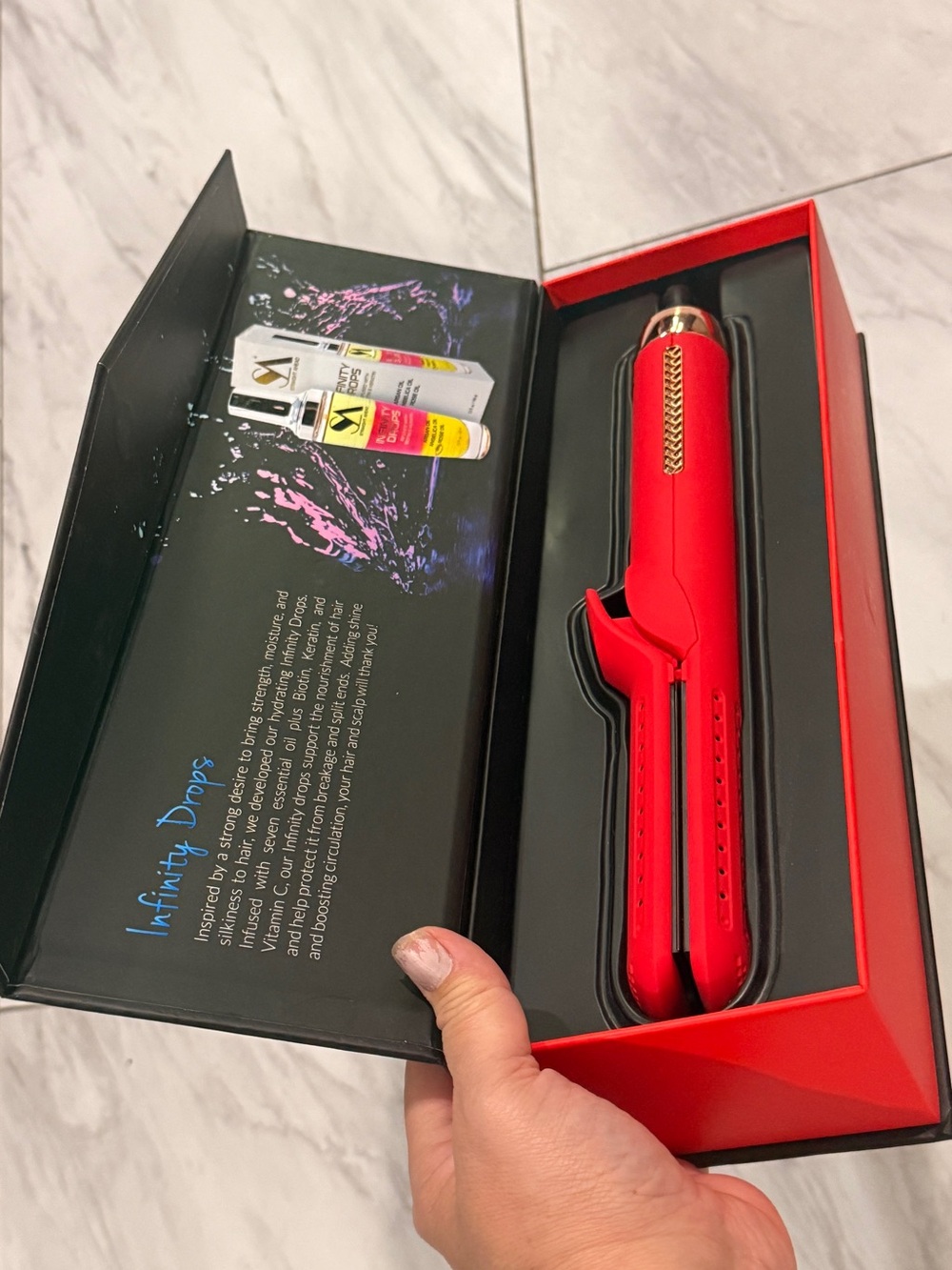 Red Ceramic Flat Iron Hair Straightener